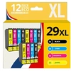 Image de 123CONSOMMABLES - 29XL - Pack 12 cartouches encre compatible avec EPSON T29XL pour Epson XP-342 XP-352 XP-452 XP-332 XP-245 XP-442 XP-255 XP-355