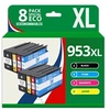 Image de 123CONSOMMABLES - 953XL - Pack de 4 Cartouches d'encre compatibles avec HP Officejet Pro 8715 8710, HP Officejet Pro 7720 7740 8730 8720 8725 8210