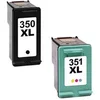 Image de H-350XL/351XL PACK - Pack de 2 - taille XL - noir, couleur (cyan, magenta, jaune) - compatible - remanufacturé - cartouche d'encre (alternative