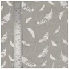 Image de Tissu coton plumes vendu au mètre(...) - feuillegris