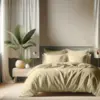 Image de 3S. x Tertio Housse de couette coton - Beige - Ficelle 200 x 200 cm