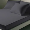 Image de 3S. x Tertio Drap-housse polycoton - Gris - Anthracite 180 x 200 cm