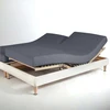 Image de 3S. x Tertio Drap housse sommier articulé coton - Gris - Anthracite 2 x 70 x 190 cm
