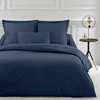 Image de 3S. x Tertio Housse de couette unie polycoton - Bleu - Indigo 260 x 240 cm