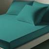Image de 3S. x Tertio Drap housse coton - Vert - Emeraude 180 x 200 cm