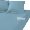 Image de 3S. x Tertio Drap housse grand bonnet coton - Bleu - Lagon 160 x 200 cm