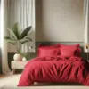 Image de 3S. x Tertio Housse de couette Coton - Rouge - Carmin 200 x 200 cm