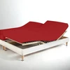 Image de 3S. x Tertio Drap housse sommier articulé coton - Rouge - Carmin 2 x 80 x 200 cm