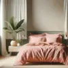 Image de 3S. x Tertio Housse de couette Coton - Rose - Blush 140 x 200 cm