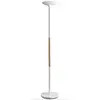 Image de - Unilux Pryska Lampadaire LED 40W 4000 Lumens à Variation d'Intensité lumineuse 180 x 34cm Blanc/Hêtre