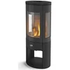 Image de Poêle à bois Rosnay 2 Noir Mat - Acier - Bûches 33 cm - Raccordement Ø 153 mm