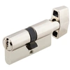 Image de Cylindre à bouton 5 goupilles 5G laiton nickelé B30x30 sur variure MV2mm - - C100B10MV2
