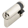 Image de Demi-cylindre européen 5 goupilles 5G 10x50mm pour fermeture anti-panique laiton nickelé 3 clés - - C100113