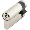 Image de Demi-cylindre européen 5 goupilles 5G 10x75mm pour fermeture anti-panique laiton nickelé 3 clés - - C100118