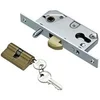 Image de Serrure à crochet axe 40mm pour porte coulissante coffre de 63mm - - 447PB
