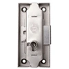 Image de Serrure espagnolette 80x40mm axe 20mm longueur du canon 12mm gauche finition fer - - 12383-002-G