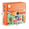 Image de Kit jardinage pour enfants - 10 pots à personnaliser | Radis et Capucine