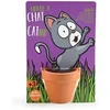 Image de - herbe à chat - carte avec pot
