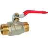 Image de Robinet boisseau sphérique laiton MM bâtiment 26x34 p,rouge pi PN 25