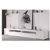 Image de Meuble TV moderne a LED variable pour salon, L.240Cm, Blanc