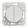 Image de Double va-et-vient 1 poste Odace Blanc Schneider