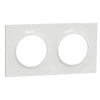Image de Plaque ODACE Styl blanche 2 postes horizontal/vertical entraxe 71mm - - S520704