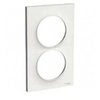 Image de Plaque Odace Styl - Blanc brillant - Double verticale 57mm