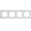 Image de Plaque ODACE Styl blanche 4 postes horizontal/vertical entraxe 71mm - - S520708