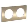 Image de Plaque Odace Touch - Bronze brossé avec liseré blanc - Double horizontale / verticale 71mm