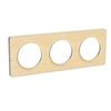 Image de Plaque Odace Touch - Bois nordique avec liseré blanc - Triple horizontale / verticale 71mm
