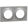 Image de Plaque ODACE Styl aluminium 2 postes horizontal/vertical entraxe 71mm - - S520704E