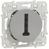 Image de Prise téléphone 1 poste Odace Aluminium Schneider