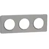 Image de - Plaque 3 postes entraxe 71mm Gris - Odace Touch - Schneider