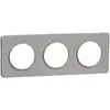 Image de Plaque de finition 3 postes Odace Touch Aluminium Schneider