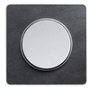 Image de Plaque Odace Touch - Pierre ardoise avec liseré aluminium - Unique