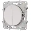 Image de Interrupteur double va-et-vient Odace Blanc