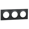 Image de Plaque ODACE Styl anthracite 3 postes horizontal/vertical entraxe 71mm - - S540706