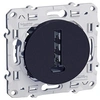 Image de Prise téléphone en T 8 contacts à vis - anthracite - Odace - Schneider
