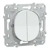 Image de Double va-et-vient 1 poste Ovalis Blanc Schneider