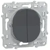 Image de Double va-et-vient 1 poste Ovalis Anthracite Schneider