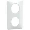 Image de Plaque de finition 2 postes vertical Ovalis Blanc Schneider