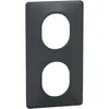 Image de Plaque de finition 2 postes vertical Ovalis Anthracite Schneider
