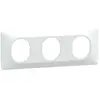 Image de Plaque de finition 3 postes horizontal Ovalis Blanc Schneider