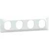 Image de Plaque de finition 4 postes horizontal Ovalis Blanc Schneider