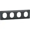 Image de Plaque de finition 4 postes Ovalis Anthracite Schneider
