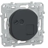 Image de - Prise RJ45 cat.6 STP grade 3 anthracite réseaux VDI - Ovalis - Schneider