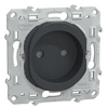 Image de - Prise à puits 2P 16A bornes vis anthracite - Ovalis - Schneider