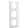 Image de Plaque de finition 3 postes vertical Ovalis Blanc Schneider
