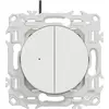 Image de Double va-et-vient ou poussoir lumineux 1 poste Schneider Electric Odace blanc