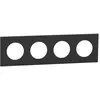 Image de Plaque de finition en saillie 4 postes Schneider Electric Odace noir onyx